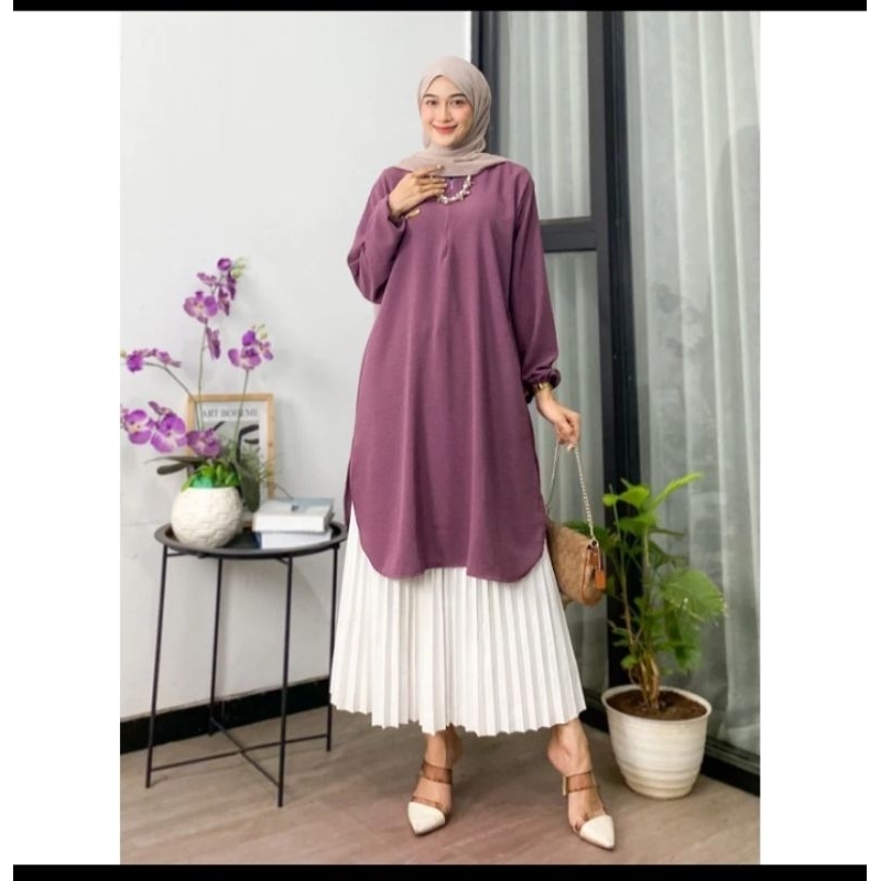 tunik crinkle long tunik crinkle tunik crinkle premium tunik jumbo