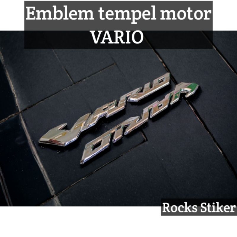 Emblem Motor Honda Vario 125 150 / emblem vario 125 150 chrome sepasang / emblem vario chrome / vari