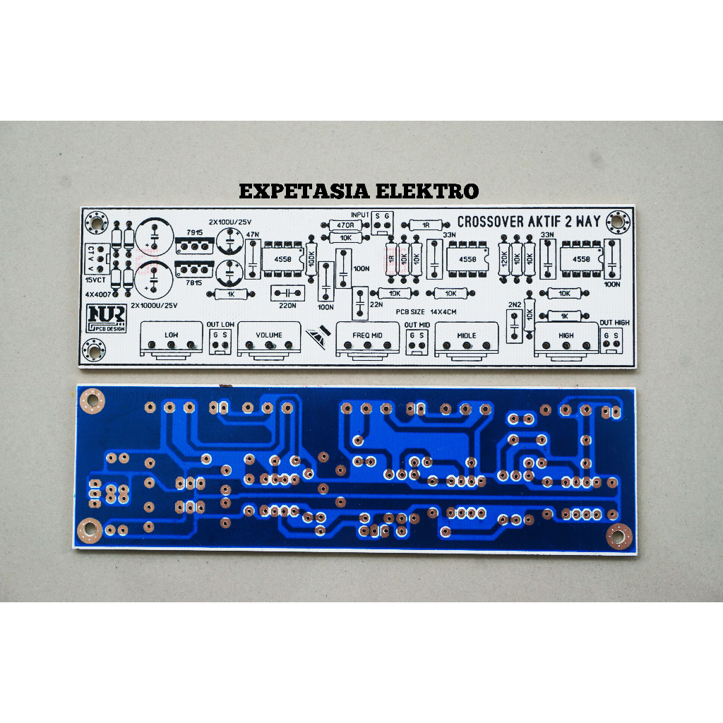 PCB CROSSOVER AKTIF 2 WAY