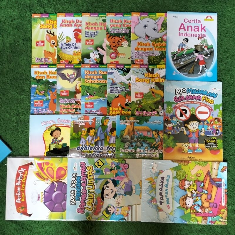 ORIGINAL BUKU DONGENG CERITA ANAK INDONESIA KISAH SANG RUSA DUA ANAK AYAM SANG KELINCI KANCIL DAN BU