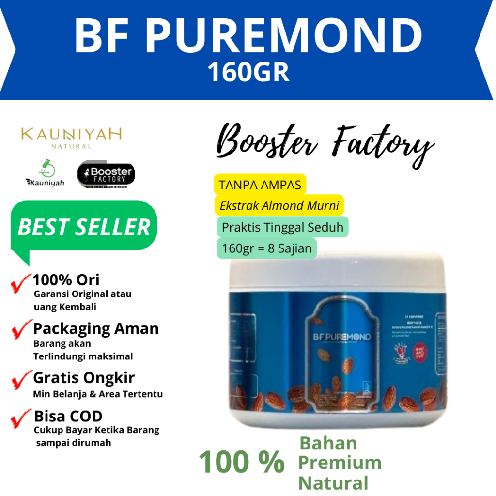 

BF PureMond Ekstrak Almond Murni Premium Siap Saji Booster Factory