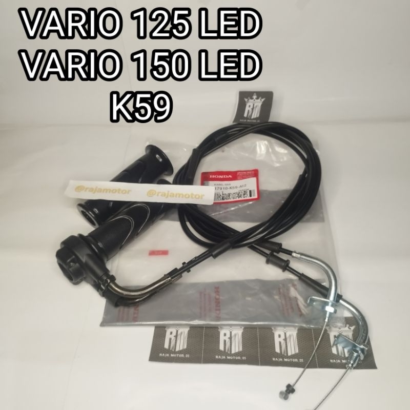 1 SET PAKET KABEL RUMAH GAS K59 HANDGRIP HANDPAD SLONGSONG GAS VARIO 150 VARIO 125 NEW LED HIGH QUAL