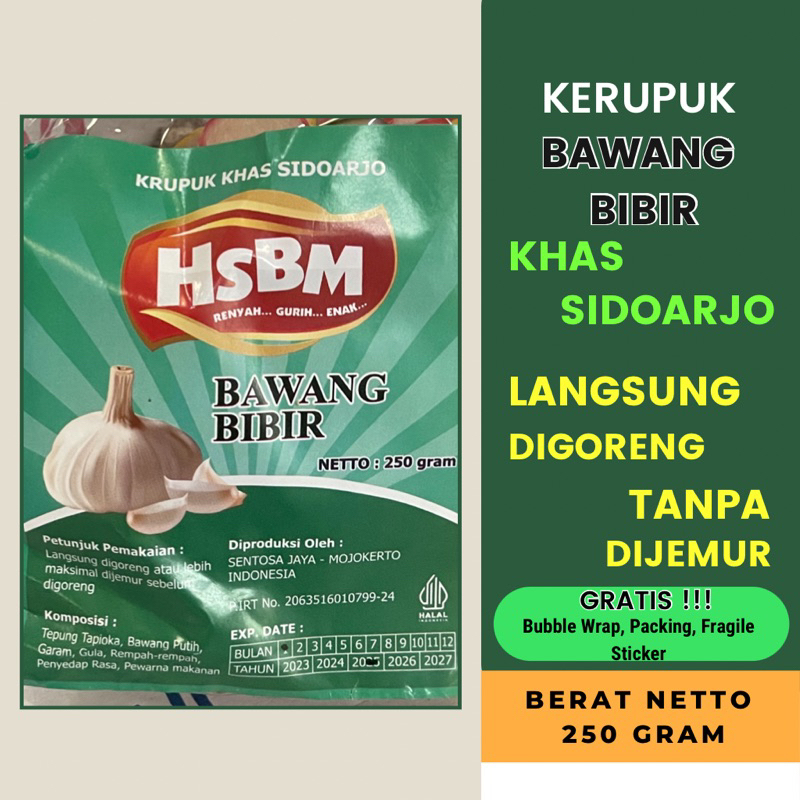 

HSBM Kerupuk Bawang Bibir 250 gram