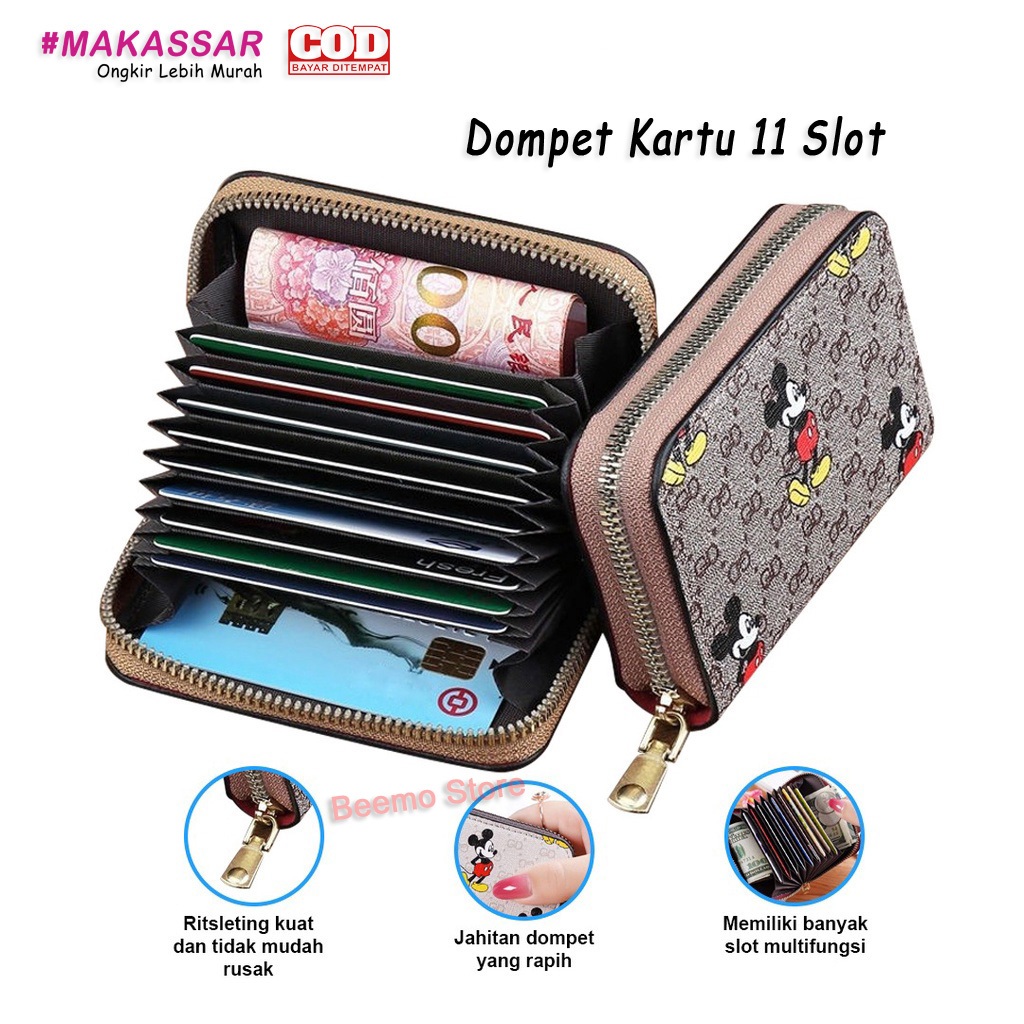 Dompet Kartu Wanita/Dompet kartu/Dompet ATM Karakter Micky Mouse lucu Card Holder Wallet