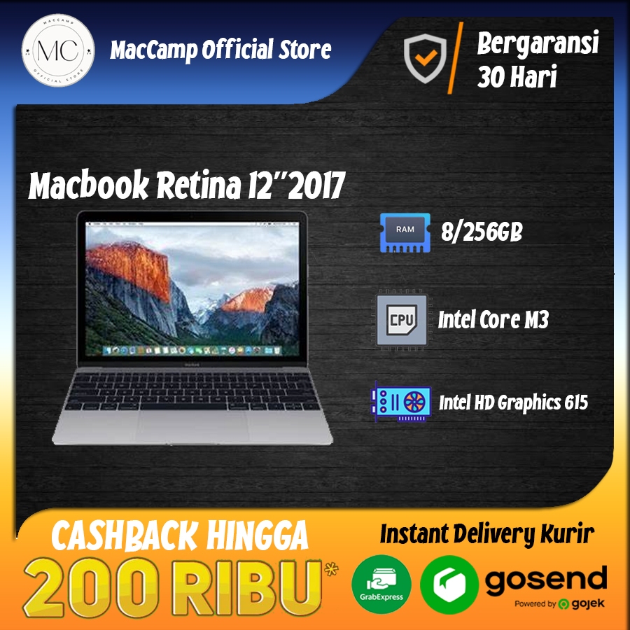 Macbook Retina 12" 2015 & Macbook Retina 12" 2017 M3 - 2nd BERGARANSI