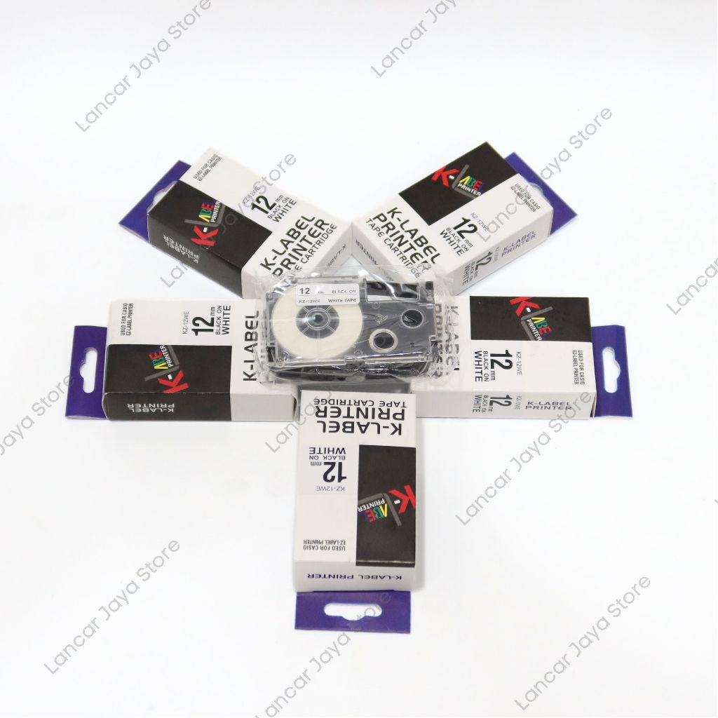 

K-Label Printer Black Ink White KZ-12WE / K-Label It 12mm