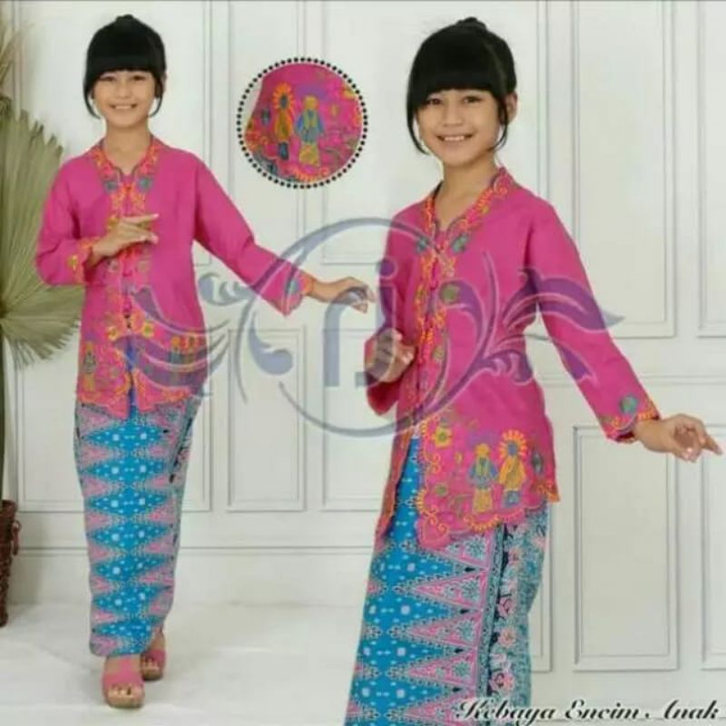 Setelan Kebaya Encim Ondel-Ondel kids/Kebaya Ondel Betawi/kebaya adat