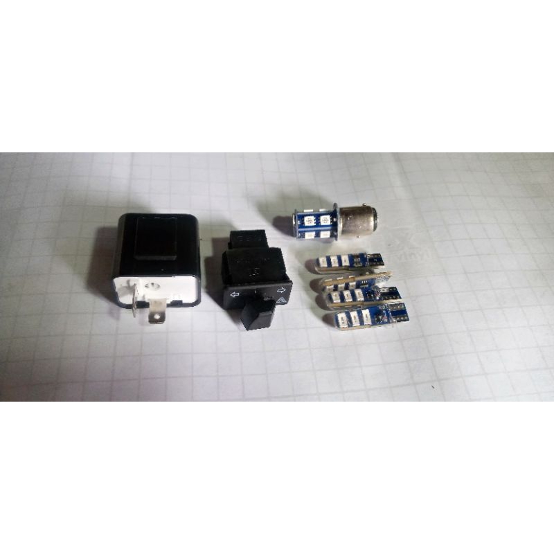 paket lampu hazard beat fi esp flaser + tombol otomatis hazard + sen jeli flash 4 pcs + lampu rem ke