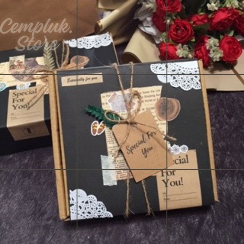 

[PAKET BOX SIMPLE VINTAGE] BOX HAMPERS/BOX KADO/BOX SLIDING/BOX RANGKAI SENDIRI