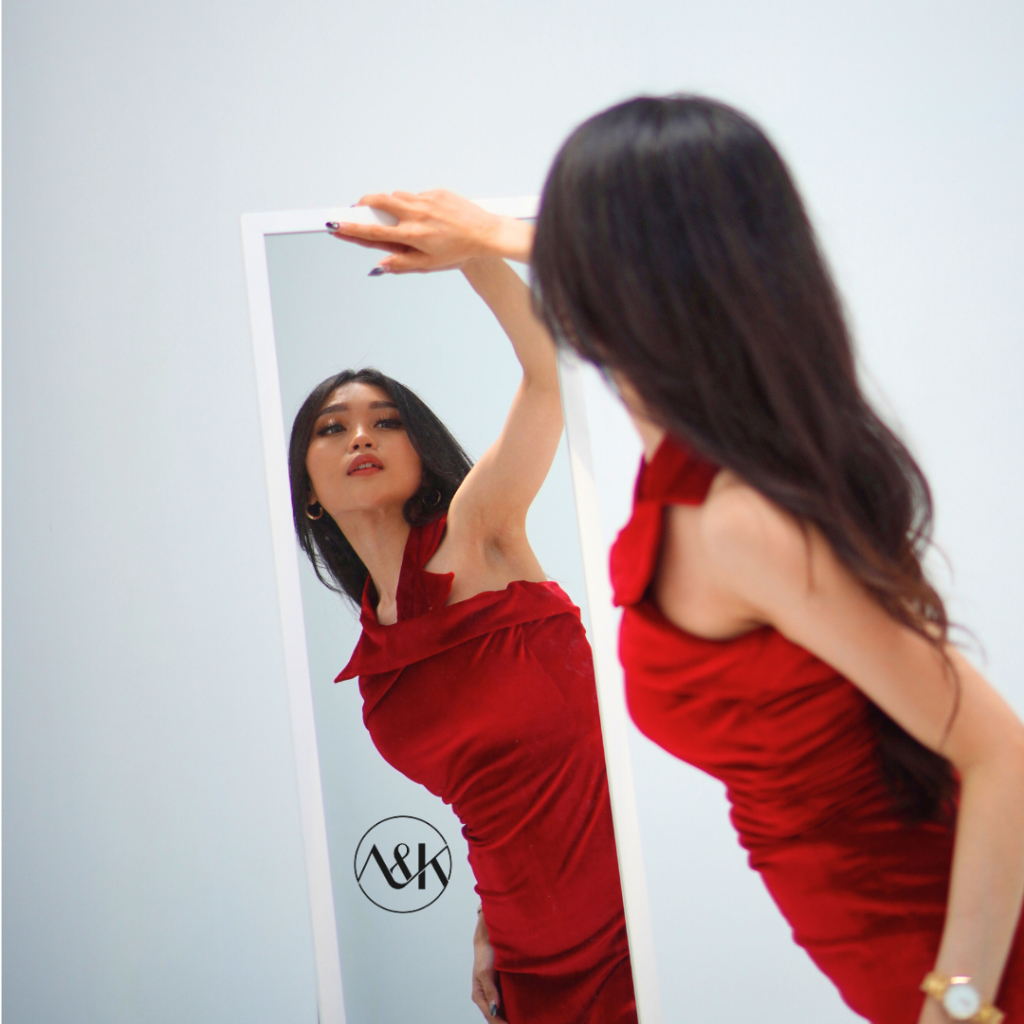 Amanda & Krist - Jolienne Dress | Dress Halter Bodycon Bludru | Party Dress Bodycon Bludru