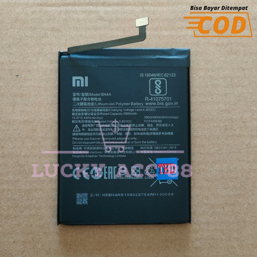 Baterai Batrei Xiaomi Redmi Note 7 Model Batre BN4A Batrai Battery Tanam Xiomi Not 7