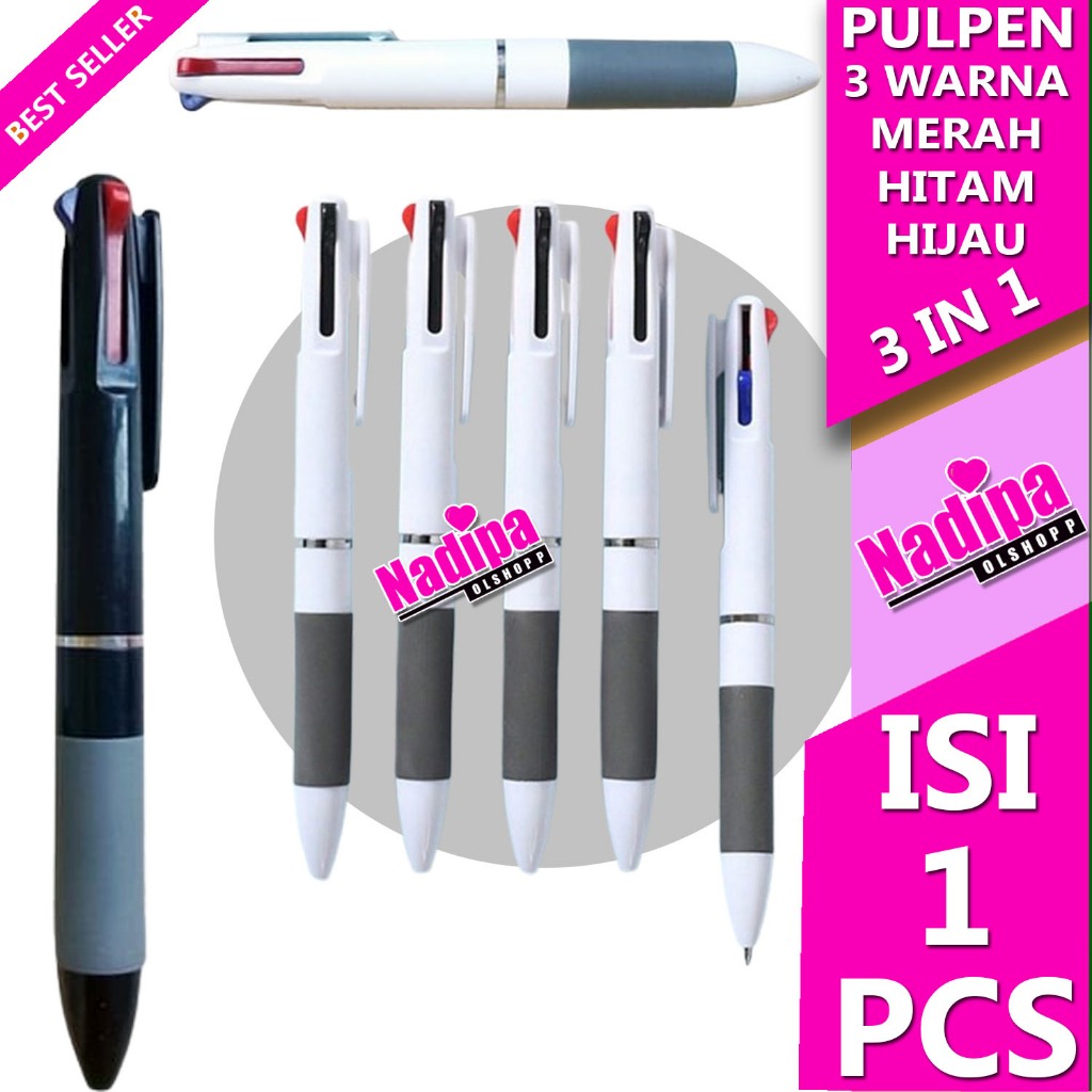 

PULPEN 3 WARNA 3 IN 1 WARNA TINTA MERAH, HITAM, BIRU NADIPA OLSHOPP
