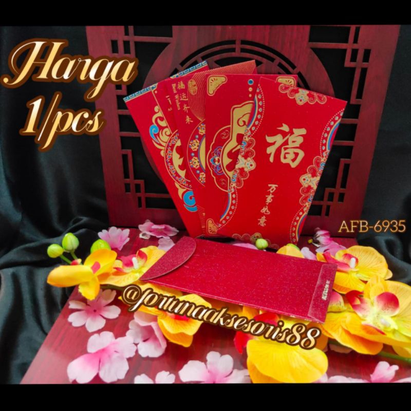 

(6 PCS) ANGPAO FU IMLEK PREMIUM / ANGPAU FUK TIMBUL GLITTER TEBAL / ANGPAU HOKI SINCIA PANJANG / ANGPAU NIKAH WEDDING / AFB6935