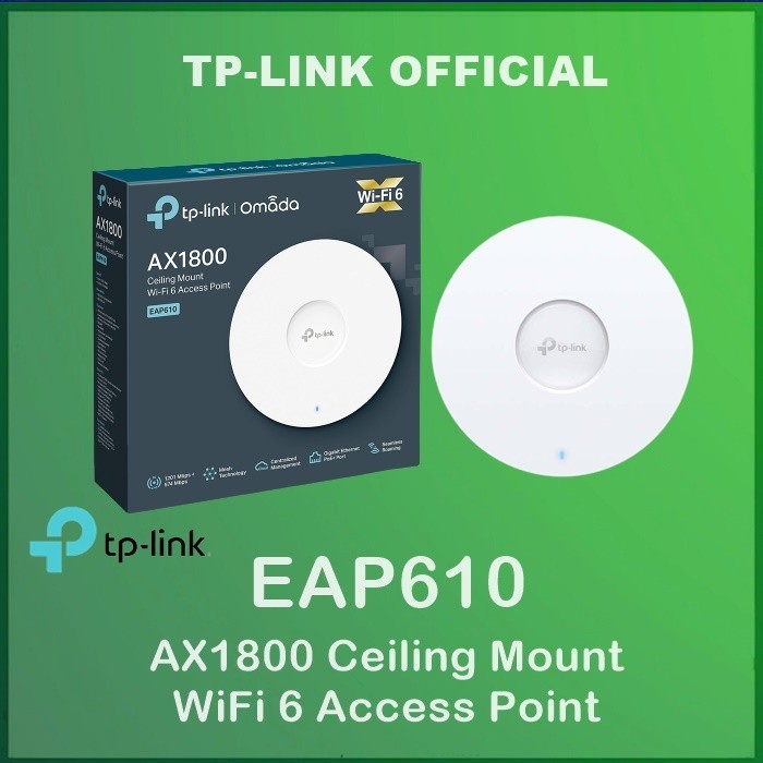 TP-Link EAP610 AX1800 WiFi 6 Gigabit Wireless Access Point EAP 610