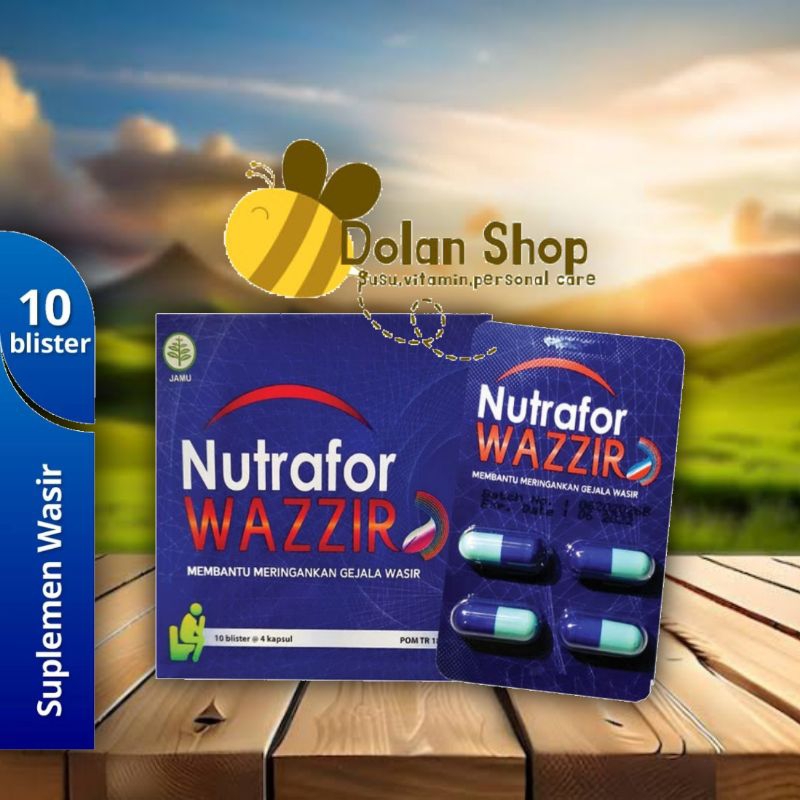 Nutrafor Wazzir 4 tabs Pereda Wasir/Herbal ampuh sembuhkan ambien