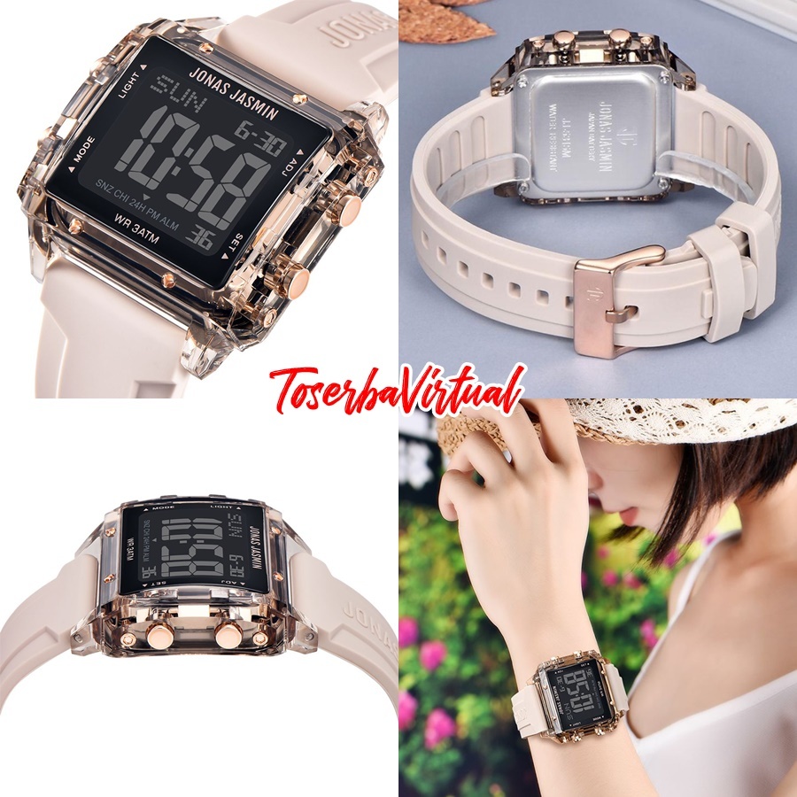 TERBARU - Jam Tangan Jonas Jasmin JJ 5310  5315 Ori Arloji tanggal jonas jasmine Rubber Strap Anti A