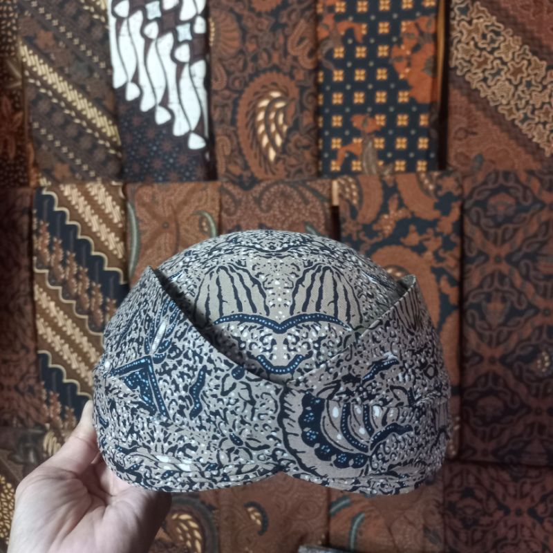 Blangkon Bendo Solo Sunda Batik Lawasan Krem Garuda Kembar Mc Pengantin Among Tamu Dalang