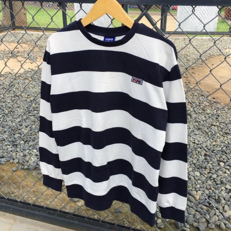 FSPM SALUR NAVY WHITE CREWNECK