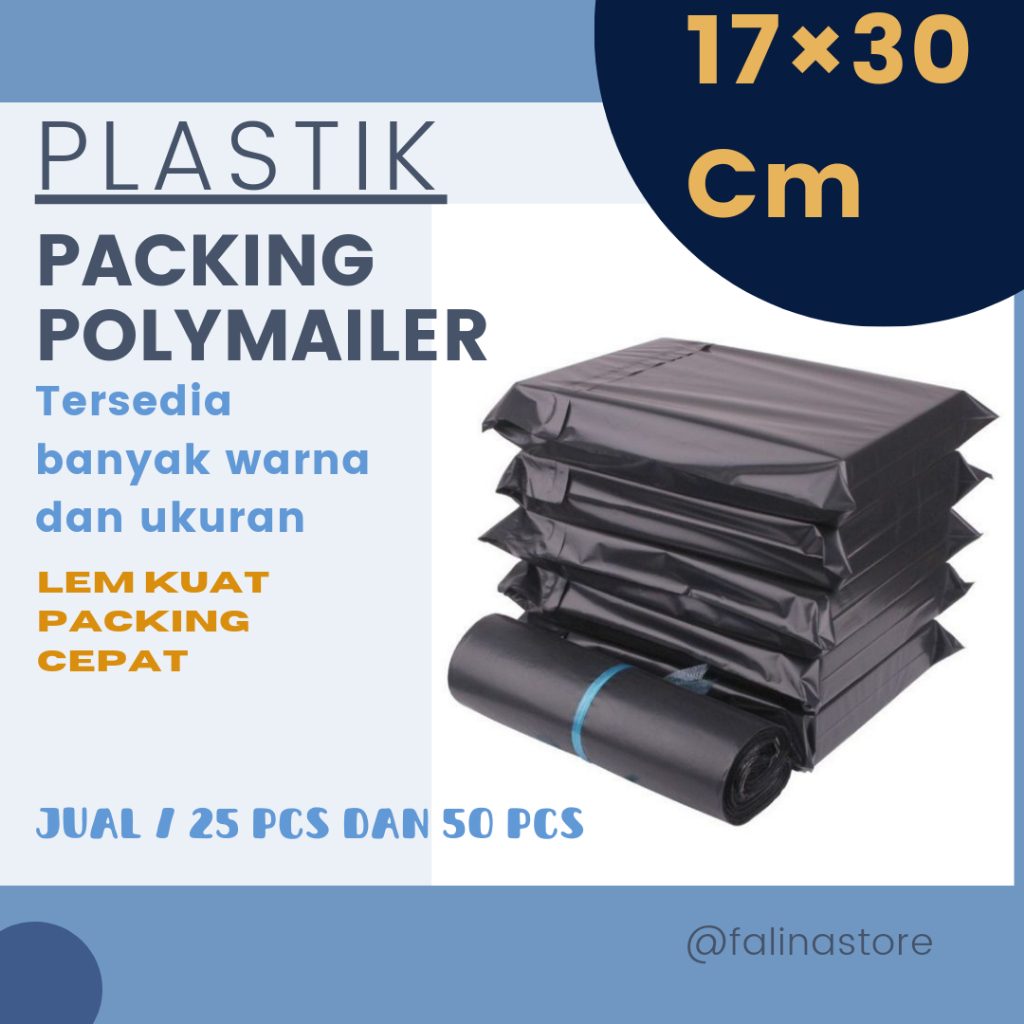 

17X30 (50 pcs) Plastik Polymailer Warna | Plastik Packing Online Shop | Plastik Packing Glossy Murah Perekat Kuat