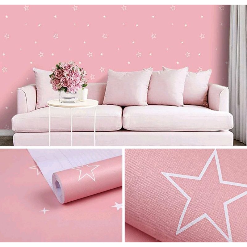 Wallpaper Dinding Polos Pink Wallpaper Bintang Pink Polos Wallpaper Kamar Tidur Polos Wallpaper Polos