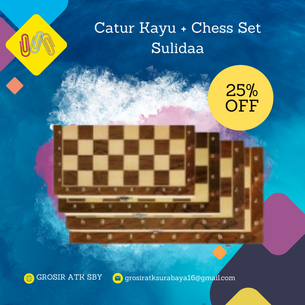 Catur Kayu + Chess Set Sulidaa