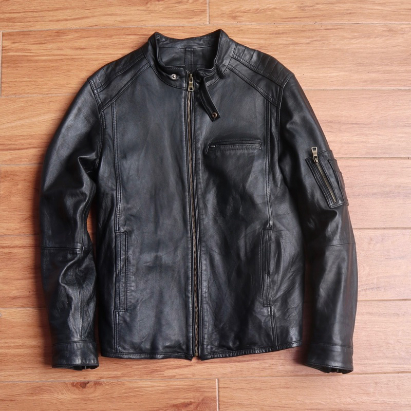 Jaket kulit asli slim motor rider Pl bekas preloved second