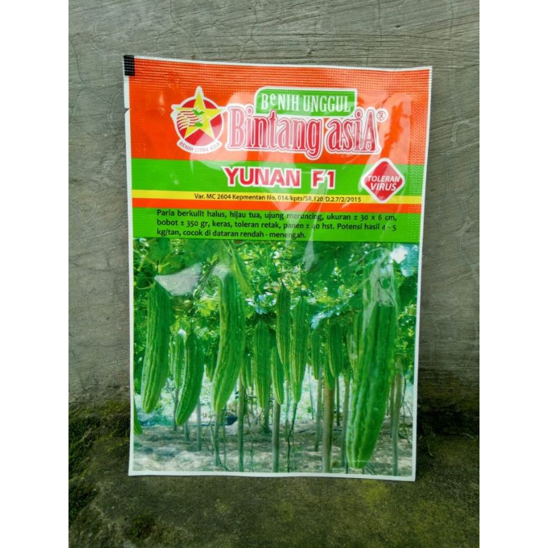

Benih Pare Paria Yunan F1 (Perawatan Mudah) Berkwalitas Isi Benih 10 gram (50-65 butir) Kadaluarsa. 2025 (Terbaru Panjang)