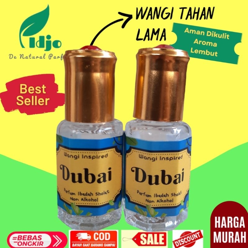 Dubai parfum wangi harum arabian buat ibadah sholat haji umroh buat badan dan baju tanpa alkohol bot