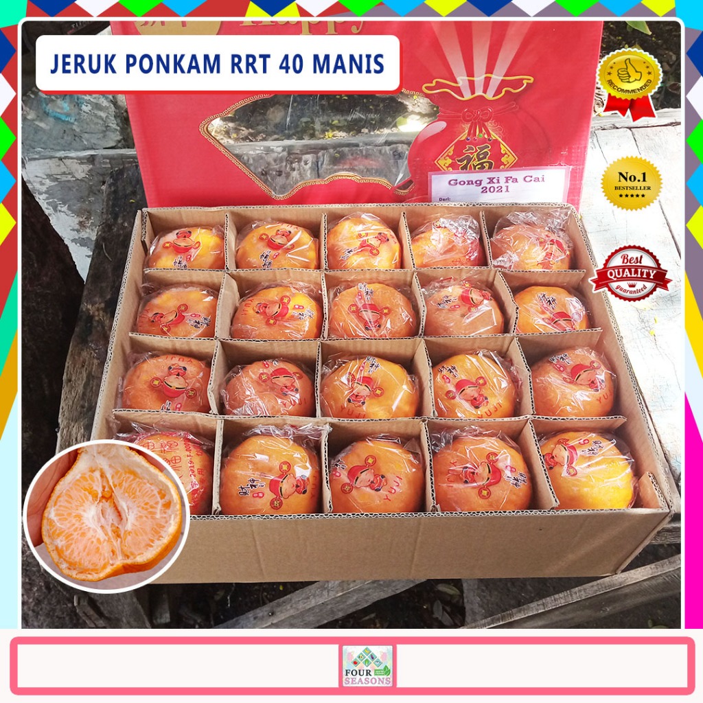 

JERUK IMLEK TERLARISSS PONKAM MANDARIN ISI 40 BIJI MANIS HAMPERS CANTIK