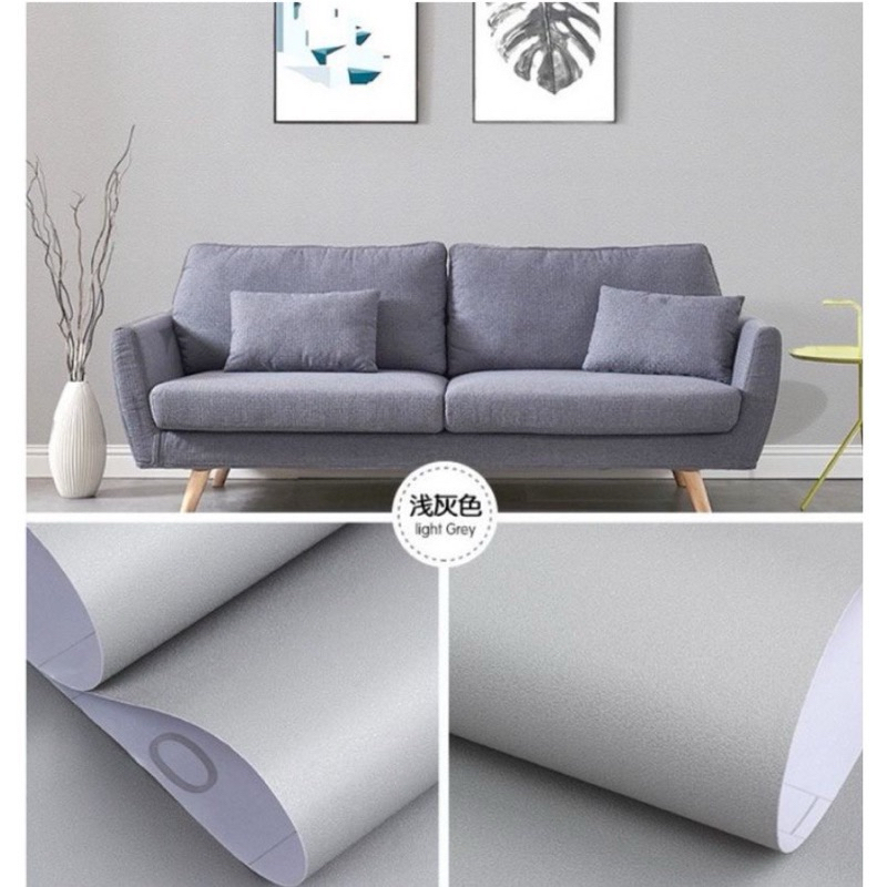 WALLPAPER STIKER DINDING MOTIF GRAY/ABU ABU