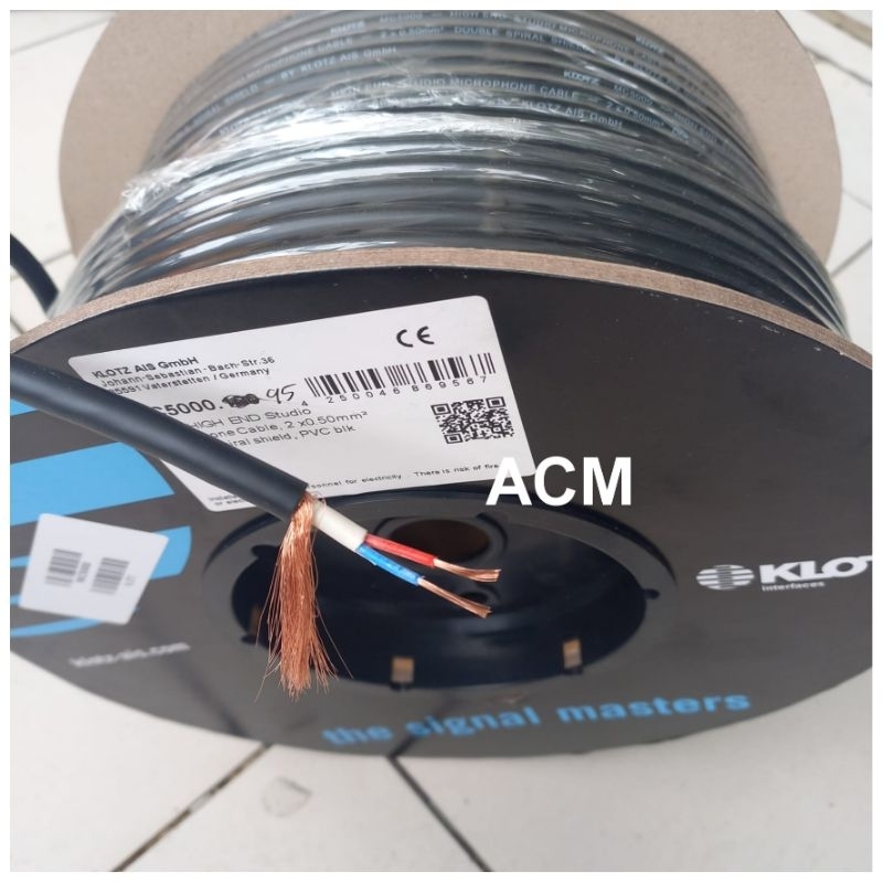KABEL MICROPHONE KLOTZ MC5000 ORIGINAL GERMANY PANJANG 100 METER MC 5000 KABEL INSTRUMENT/KABEL MIC