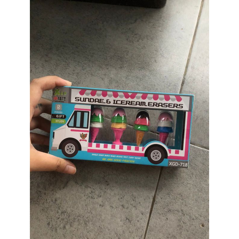 

Penghapus (eraser) karakter ICE CREAM set isi 4 pcs