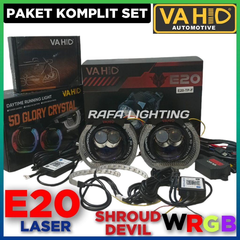 VAHID E20 LASER |  PAKET KOMPLIT SET SHROUD METRIX WRGB  DEMON EYES RGB