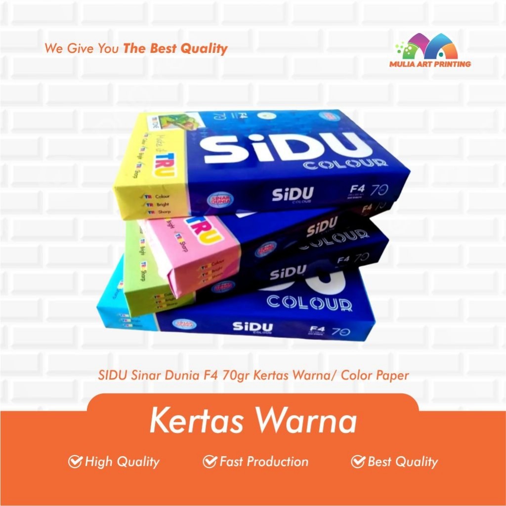 

KERTAS WARNA SINAR DUNIA FOLIO 70 GSM