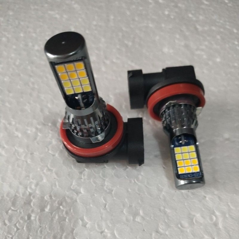 [2PCS][H11] Bohlam H11/H16/H8 LED 2 Warna Putih Kuning 12Volt