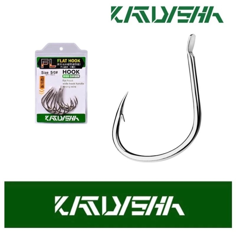 Katyusha Hook Pike 10Pcs Kail Pancing Bahan Carbon Steel