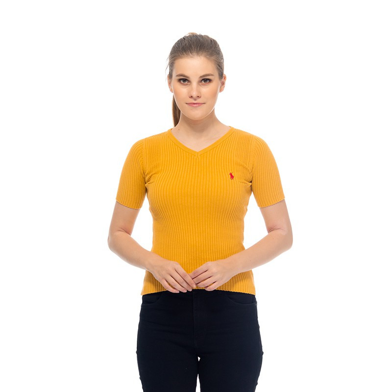 Polo T-shirt Cashmere Knitting Lady Pink Ladies Polo Ralph Lauren