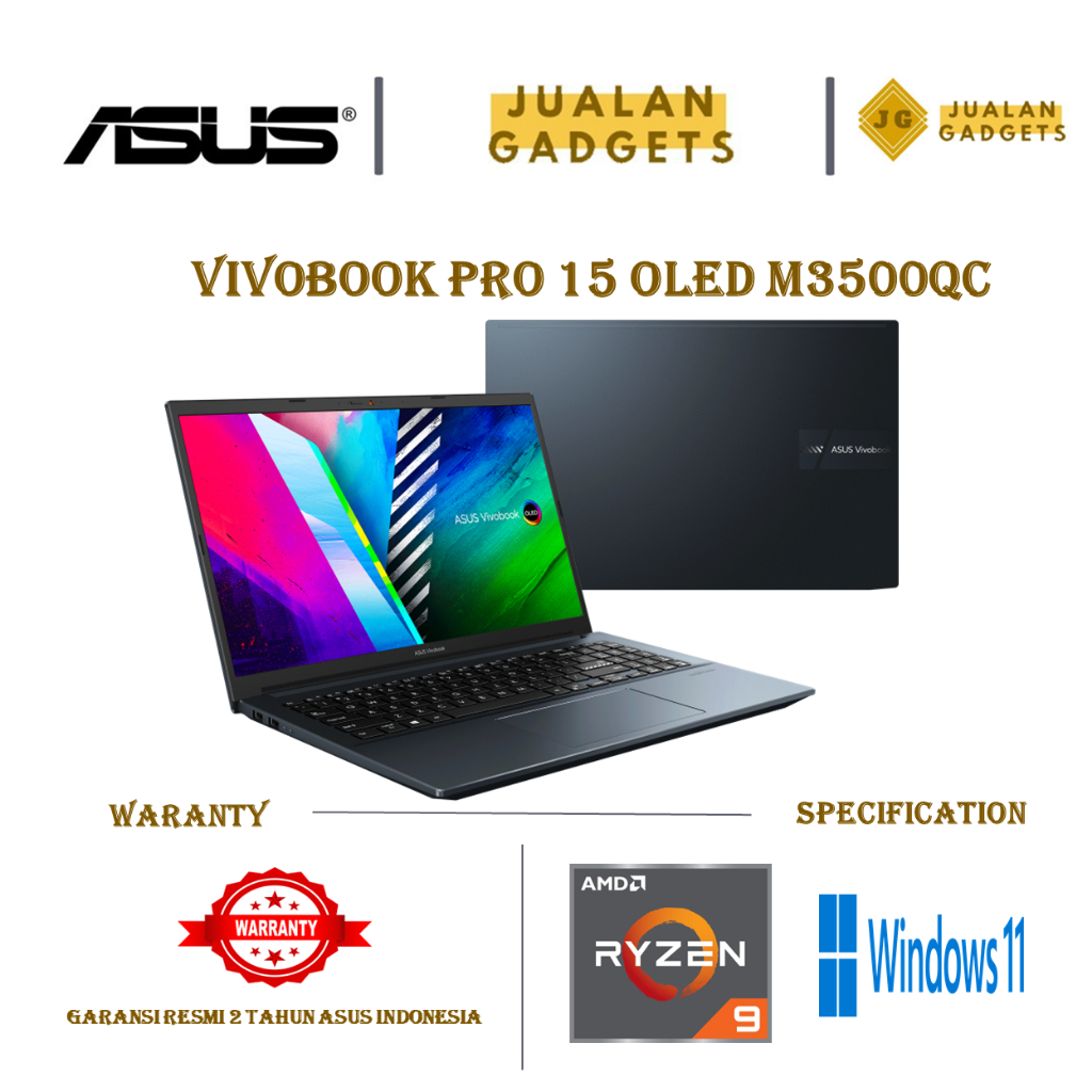 Laptop Asus Vivobook Pro 15 Oled M3500QC | Ryzen 9 | 16GB 512GB