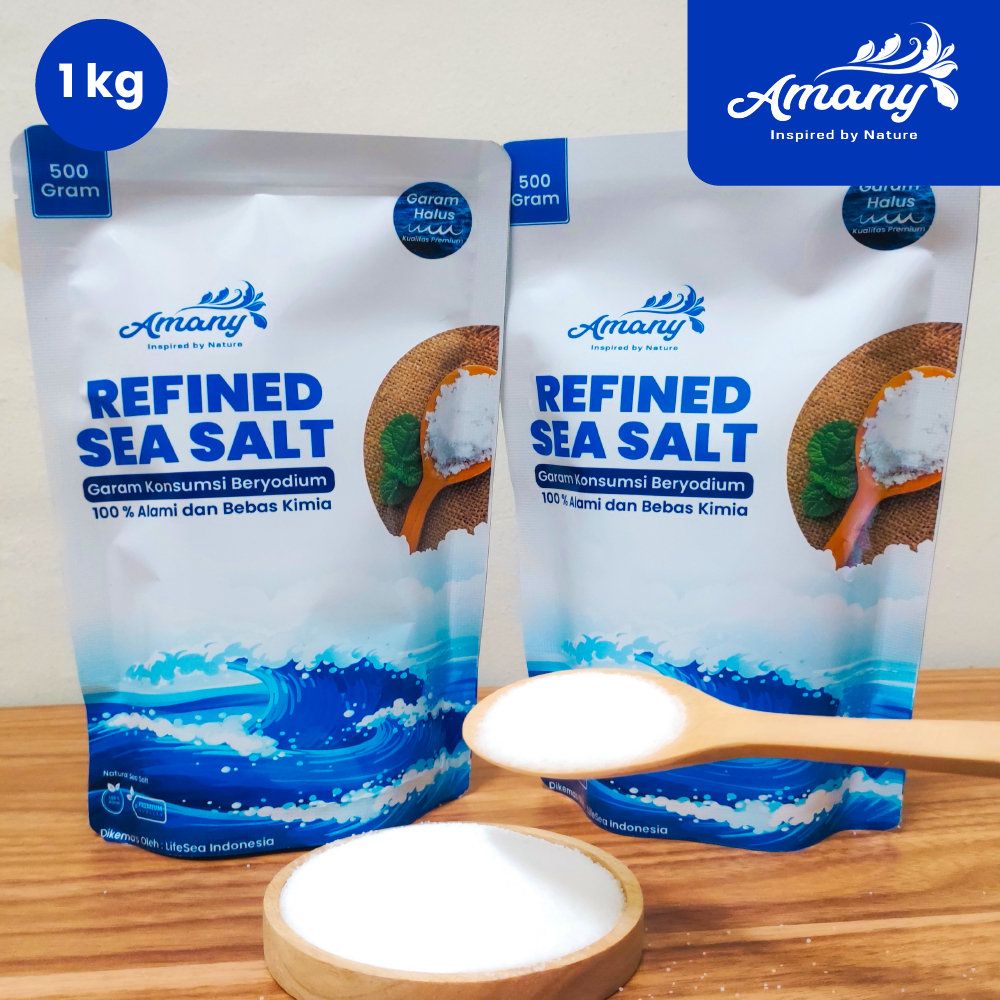 

Garam konsumsi amany 1 kg | Natural Sea Salt 1 paket (2pcs) 500gram/pcs