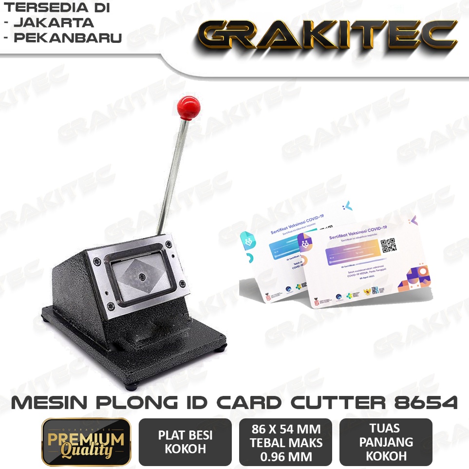 

ART C25C Alat Potong ID Card Plong ID Card PVC Card Cutter GRAKITEC 8654 Cabang Jakarta