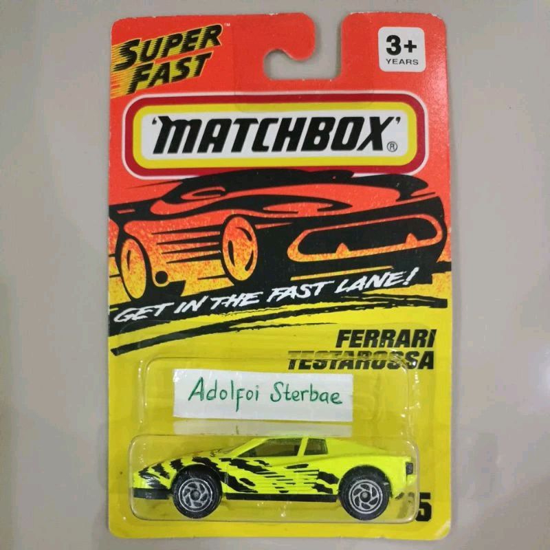 matchbox ferrari testarossa super fast get in the fast lane