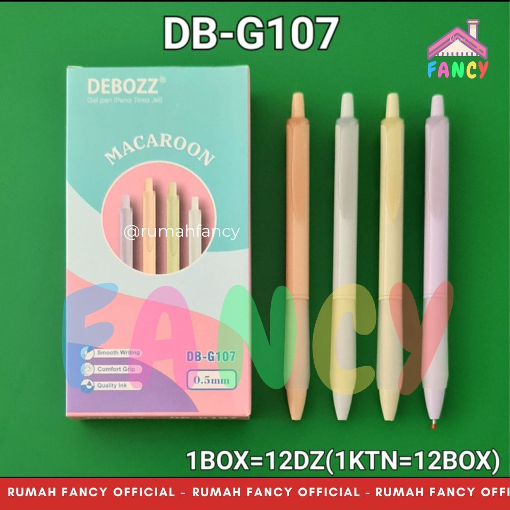 

HJK [GROSIR] 1 LUSIN isi 12 PCS Pulpen HITAM/Bolpen/Ballpoint/Gel/Click Debozz DB-G05 0.5 mm / G07