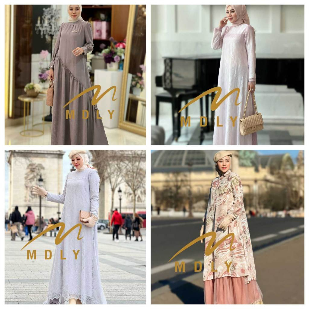 MDLY Fashion Muslim Terbaru Gamis MDLY Dress Best Seller Orginal By MDLY Gold Part I