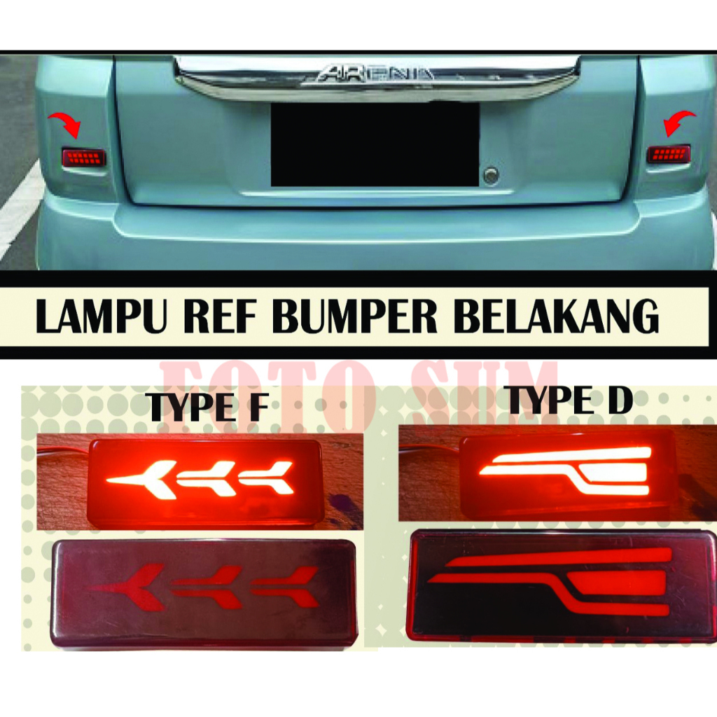 Lampu Reflektor bumper belakang mobil suzuki APV Arena