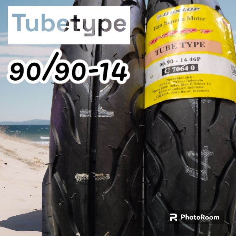 Ban motor murah DUNLOP 90/90 Ring 14 TUBETYPE /NON TUBELES