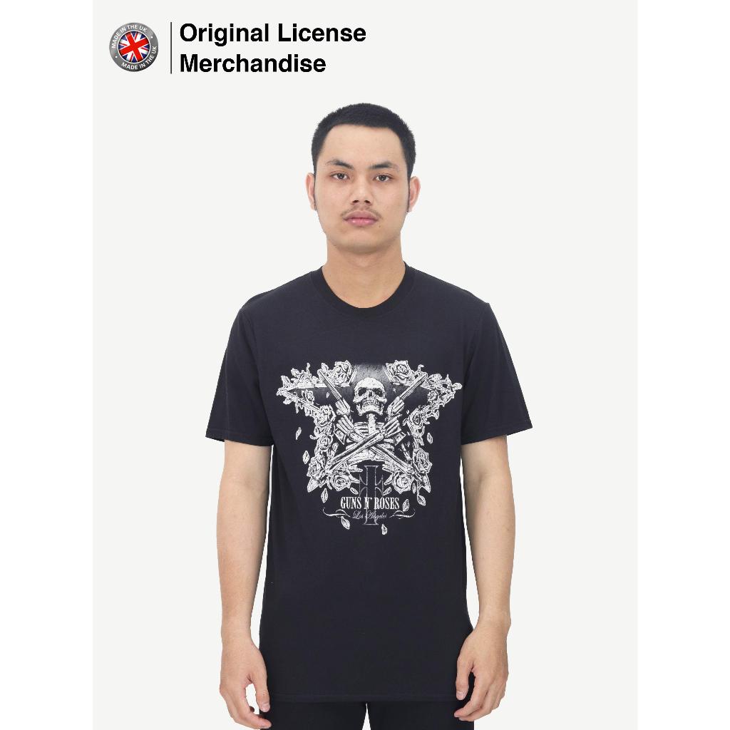 Kaos Baju Import Katun Pria Wanita Casual Dewasa Motif Band Musik GUNS N ROSES GNR Original Skeleton