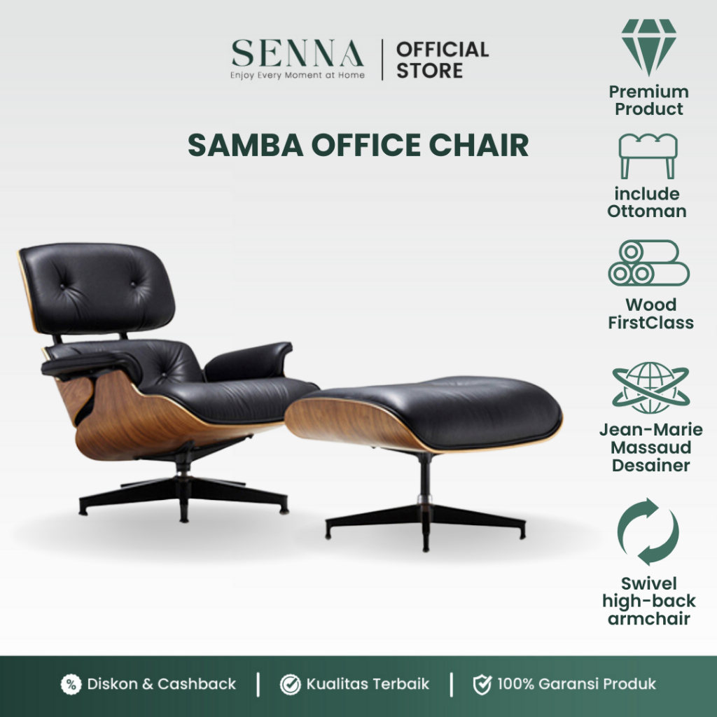 SAMBA Kursi Kantor Kursi Santai Ruang Tamu Kursi Sofa Kulit Kursi Malas