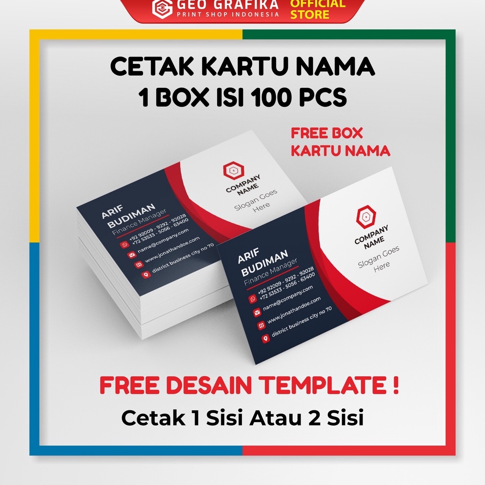 

ART B94O Kartu Nama 1 Box Isi 1 Pcs Free Box Geo Grafika