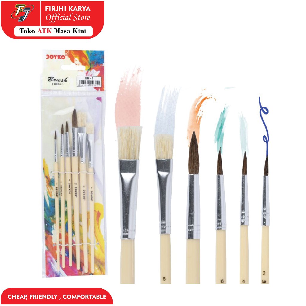 

Kuas Lukis Set (isi 6) - Joyko