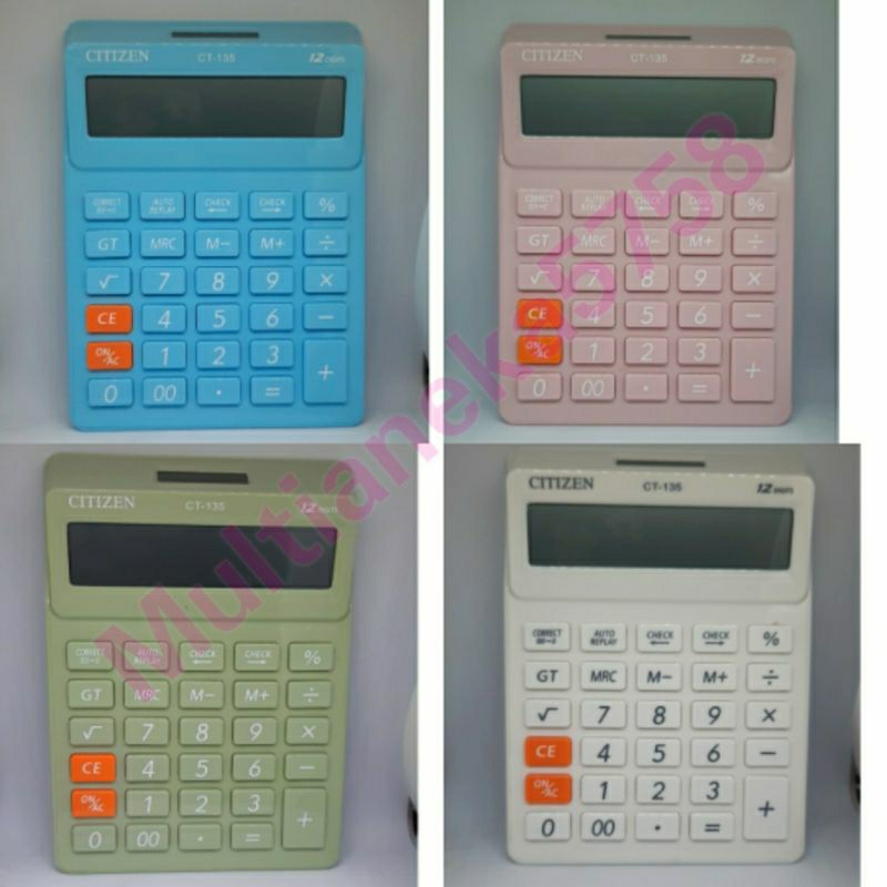 

Kalkulator CITIZEN Warna Pastel CT-135